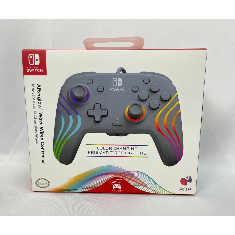 Nintendo Switch Color Changing Prismatic RBG Lighting Wired Controller PDP